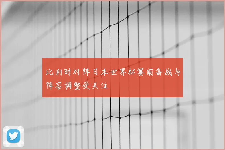 比利时对阵日本世界杯赛前备战与阵容调整受关注